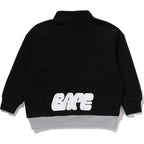 BAPE RELAXED FIT HALF ZIP SWEATSHIRT KIDS