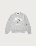 BAPE X DISNEY MINNIE MOUSE COLLEGE CREWNECK SWEATSHIRT LADIES