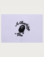 BAPE MENS ONE POINT APE HEAD COLLEGE RELAXED FIT T-SHIRT