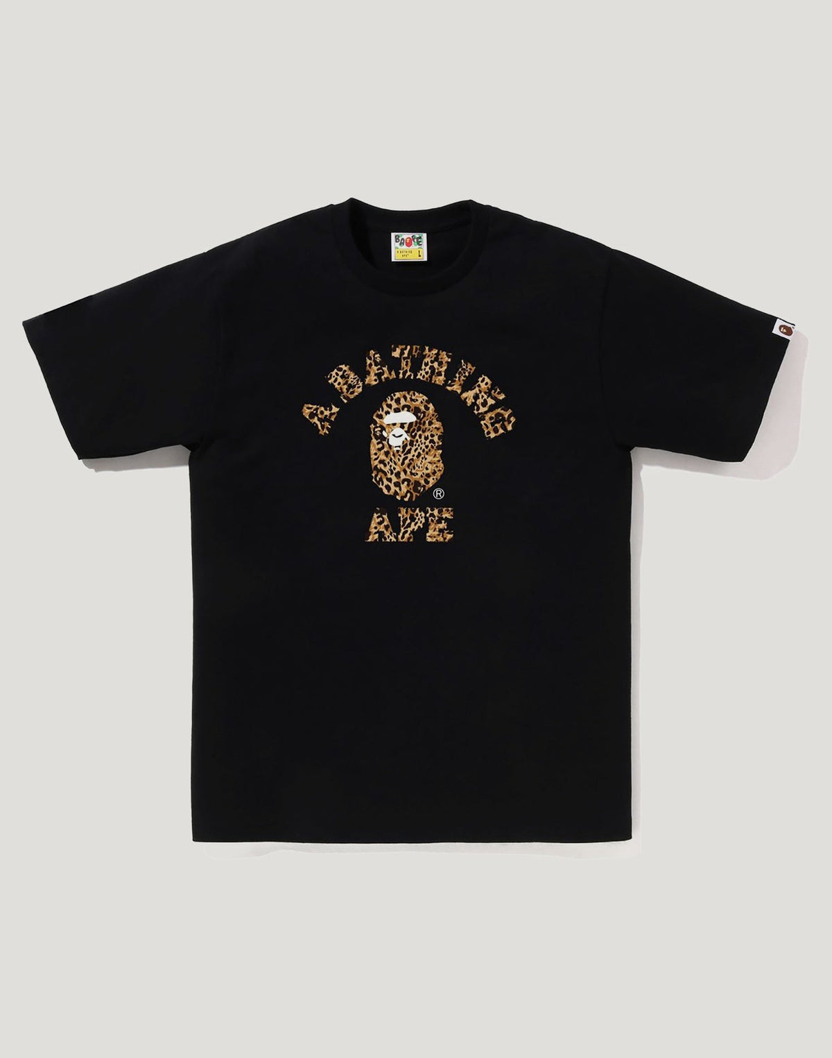 WILD LEOPARD PATTERN COLLEGE TEE MENS