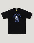 JAPANESE INDIGO ART CAMO COLLEGE TEE MENS