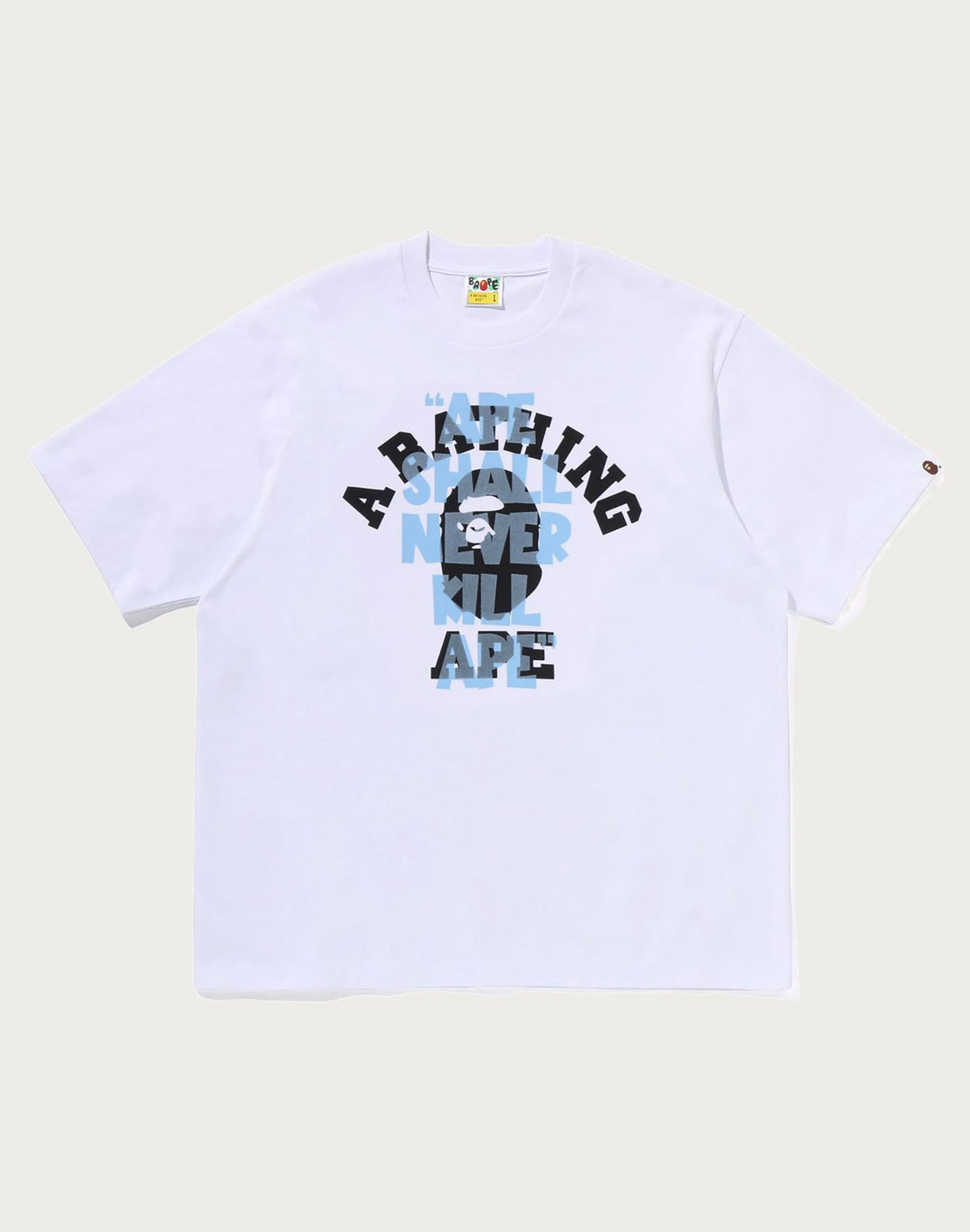 APE SHALL NEVER KILL APE COLLEGE RELAXED FIT TEE MENS
