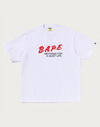 BAPE MOTTO LOGO RELAXED FIT TEE MENS