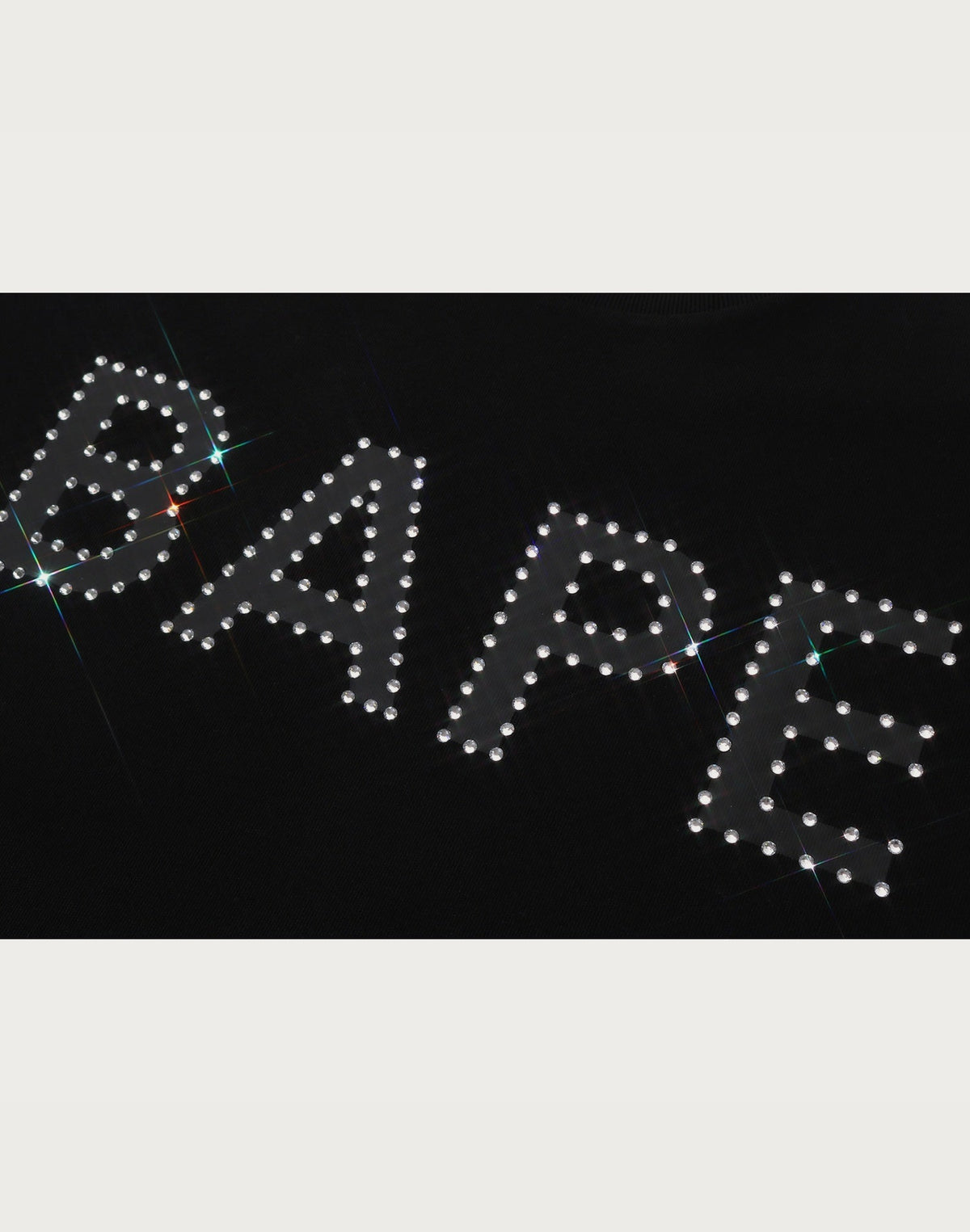 BAPE RHINESTONE LOGO RELAXED FIT TEE MENS