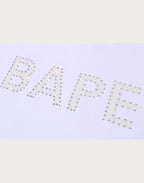 BAPE RHINESTONE LOGO RELAXED FIT TEE MENS