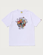 COLORFUL 3D GRAPHIC COLLEGE TEE MENS