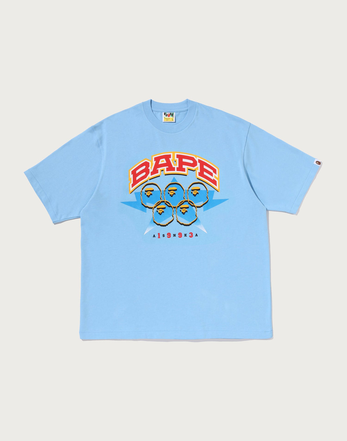 BAPE TWIN STA SPORT COLLEGE RELAXED FIT TEE MENS
