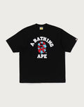 METALLIC BAPE STA COLLEGE RELAXED FIT TEE MENS