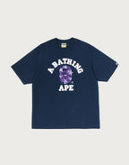 METALLIC BAPE STA COLLEGE RELAXED FIT TEE MENS