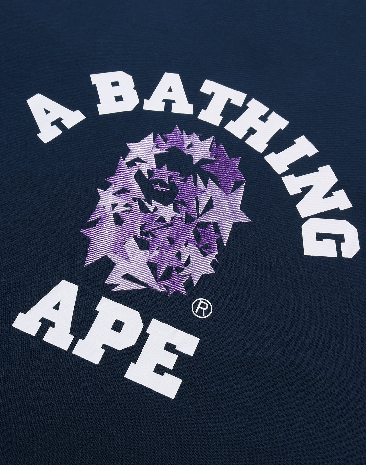 METALLIC BAPE STA COLLEGE RELAXED FIT TEE MENS