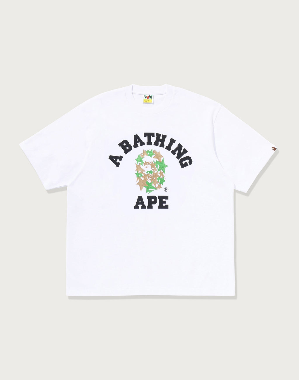 METALLIC BAPE STA COLLEGE RELAXED FIT TEE MENS