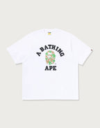 METALLIC BAPE STA COLLEGE RELAXED FIT TEE MENS