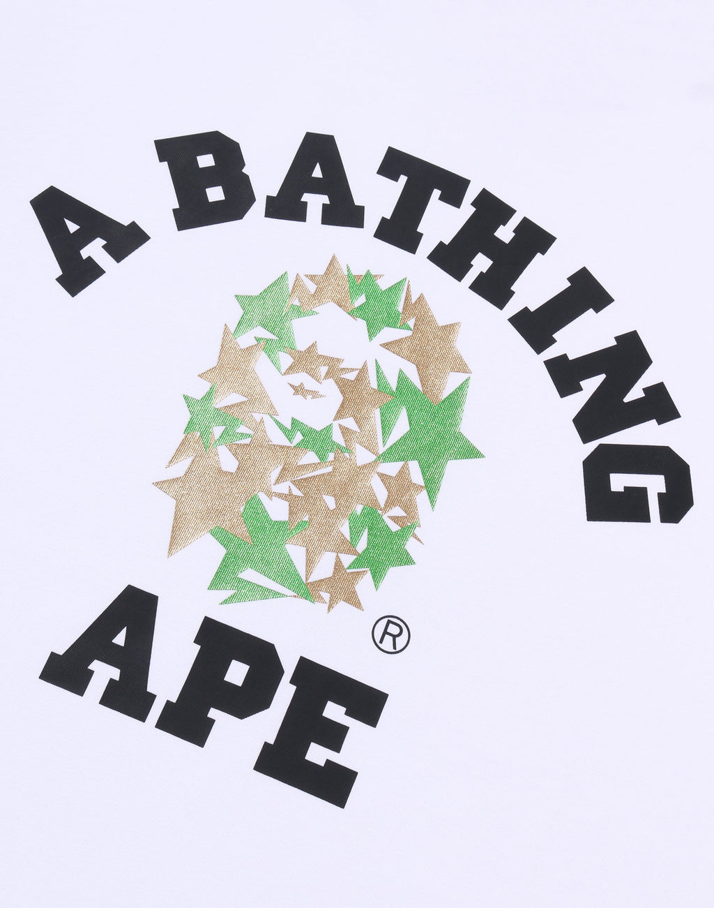 METALLIC BAPE STA COLLEGE RELAXED FIT TEE MENS