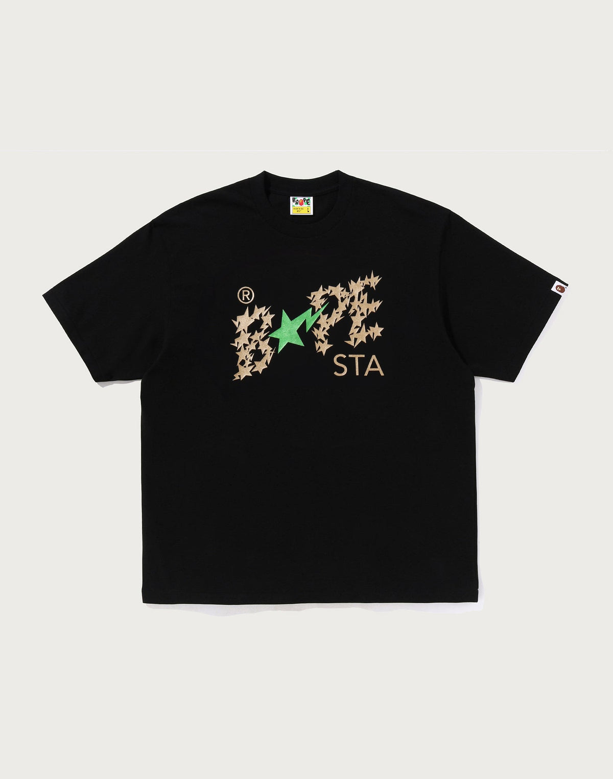 METALLIC BAPE STA LOGO RELAXED FIT TEE MENS