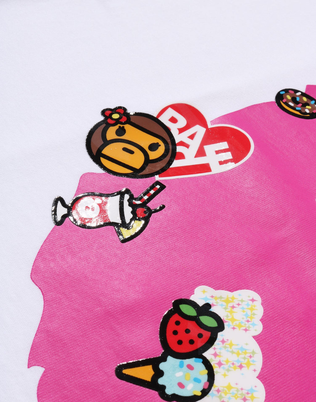 STICKERS ON APE HEAD TEE LADIES