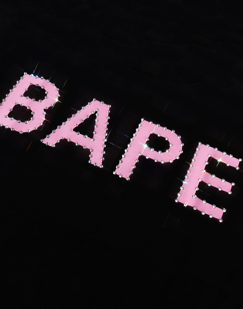 CRYSTAL STONE BAPE LOGO TEE LADIES
