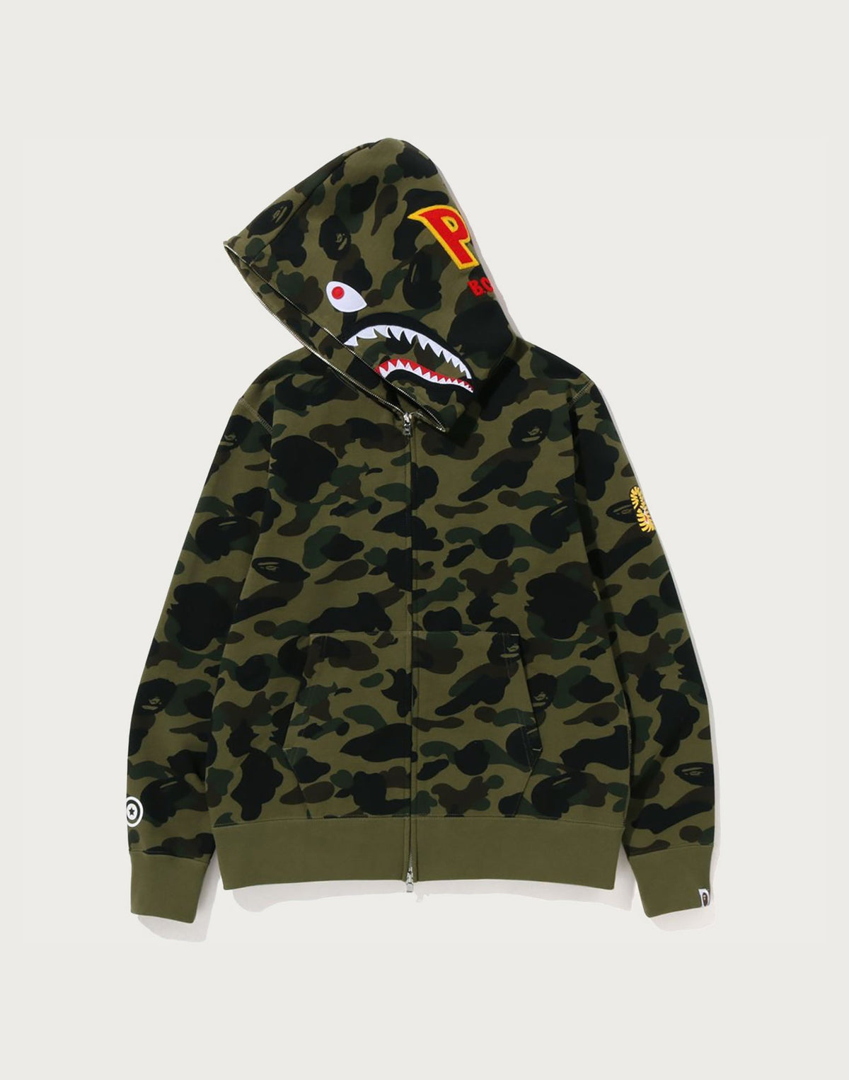1ST CAMO 2ND SHARK FULL ZIP HOODIE MENS