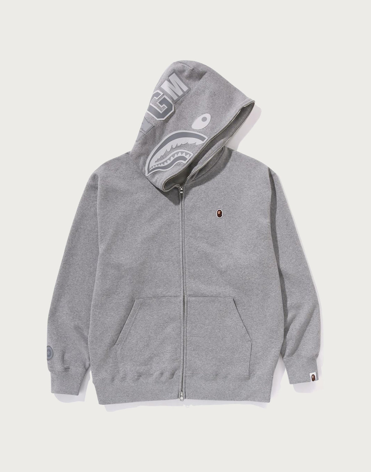 ONE POINT APE HEAD SHARK RELAXED FIT FULL ZIP HOODIE MENS
