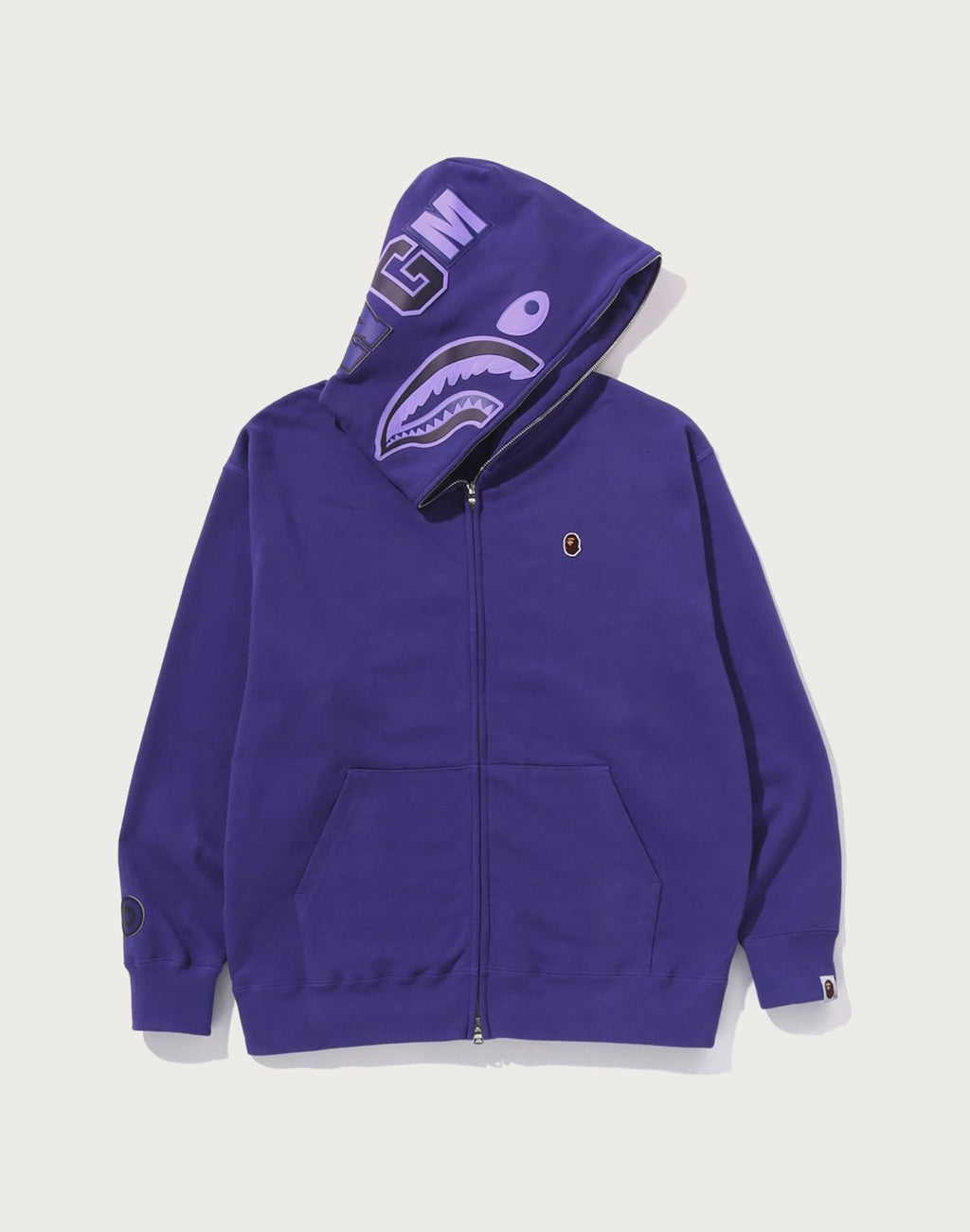 ONE POINT APE HEAD SHARK RELAXED FIT FULL ZIP HOODIE MENS