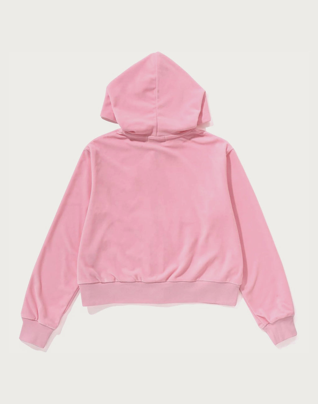 CRYSTAL STONE APE HEAD VELOUR ZIP HOODIE LADIES