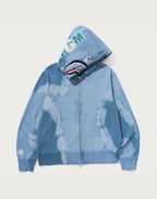 HAND DYE SHARK FULL ZIP HOODIE MENS