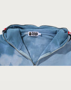 HAND DYE SHARK FULL ZIP HOODIE MENS