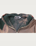 HAND DYE SHARK FULL ZIP HOODIE MENS