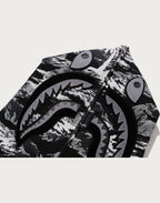 PALM TREE CAMO RELAXED FIT SHARK FULL ZIP HOODIE MENS
