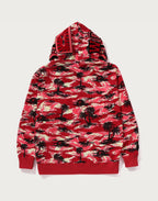 PALM TREE CAMO RELAXED FIT SHARK FULL ZIP HOODIE MENS