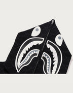 COLLEGE MONOGRAM RELAXED FIT SHARK FULL ZIP HOODIE MENS