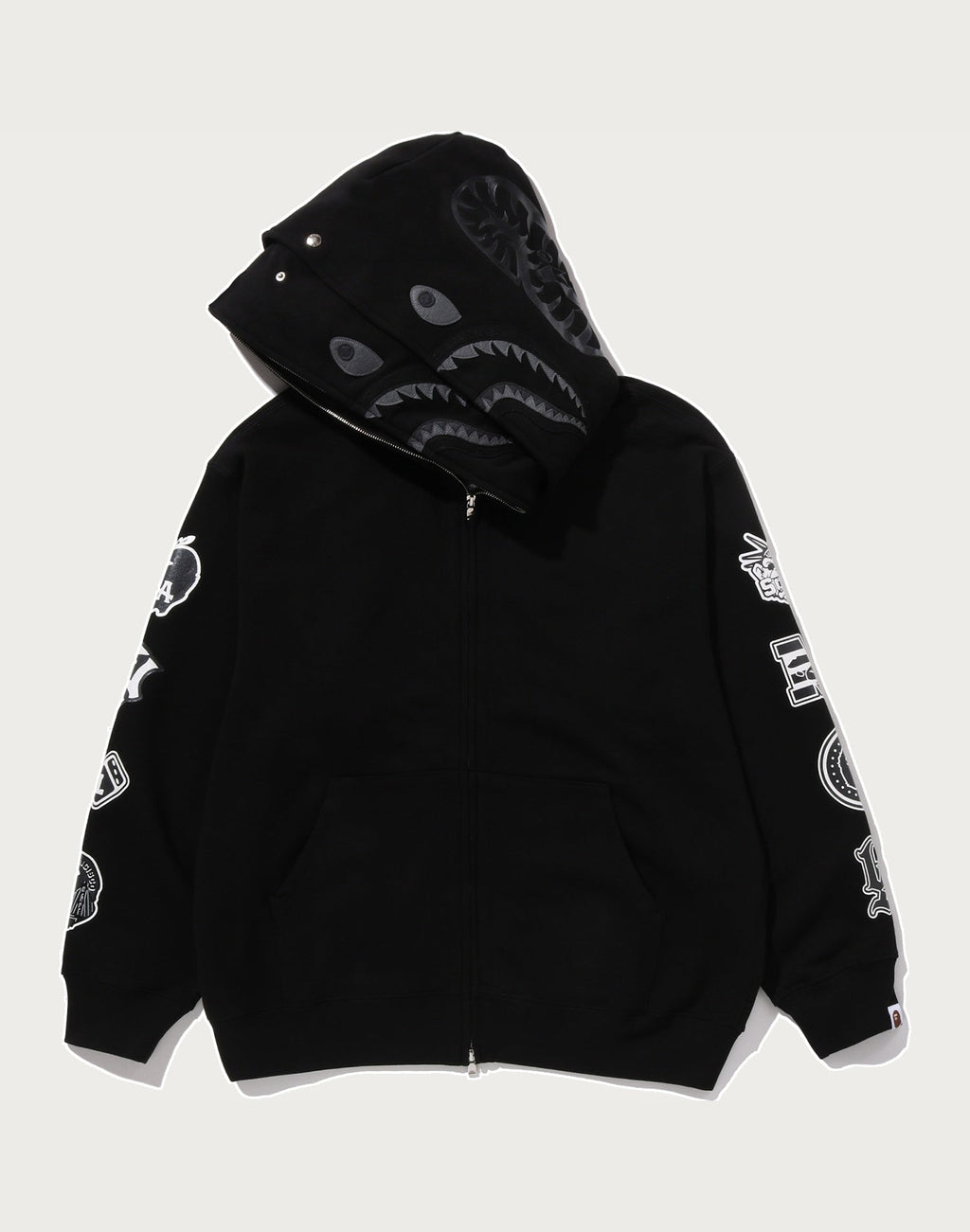 BAPE US BLACK FRIDAY DOUBLE SHARK RELAXED FIT FULL ZIP HOODIE MENS