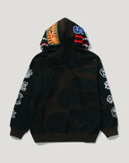 BAPE US BLACK FRIDAY SOLID CAMO DOUBLE SHARK FULL ZIP HOODIE MENS