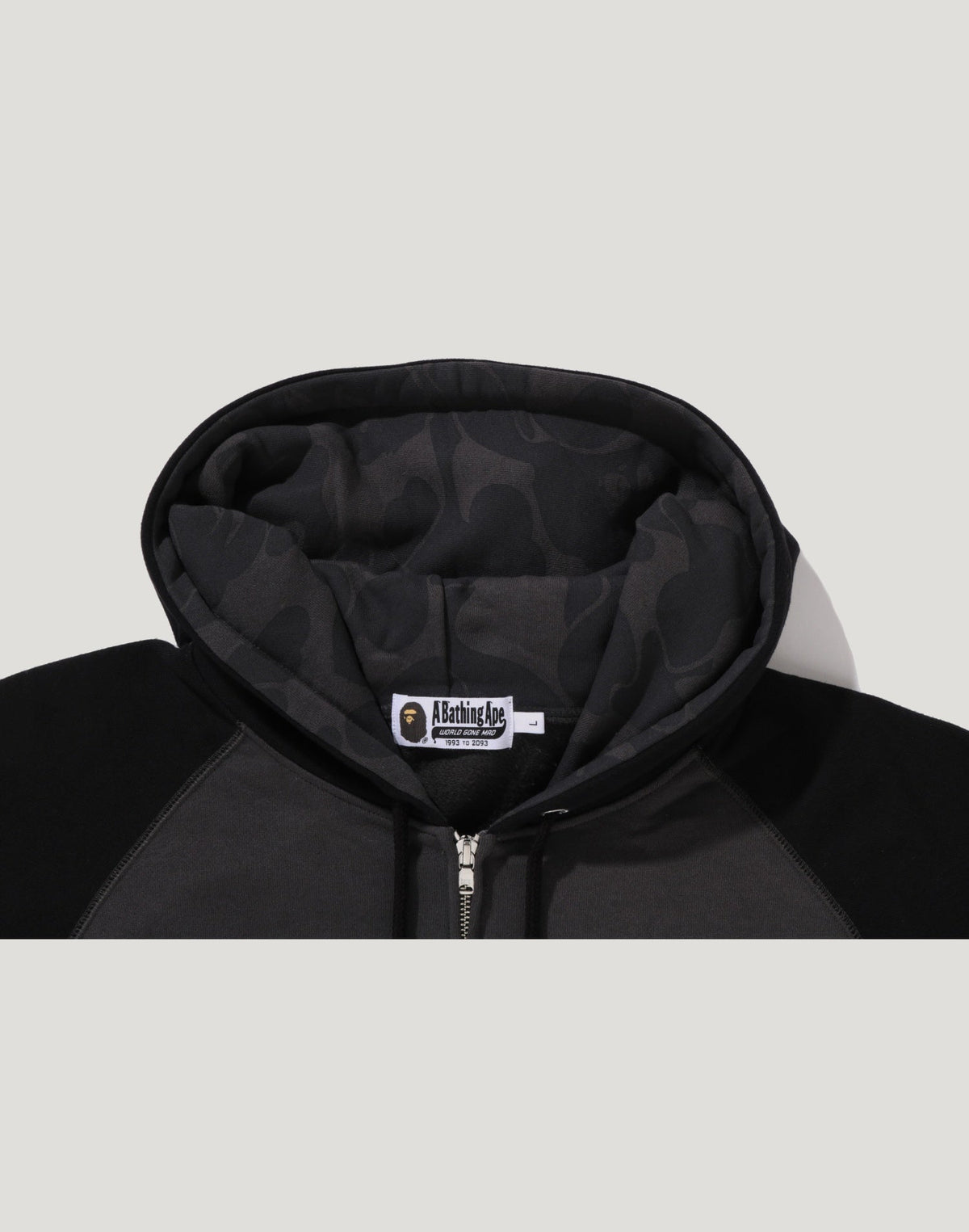 COLOR STONE BAPE RELAXED FIT ZIP HOODIE MENS