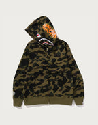 1ST CAMO SHARK FULL ZIP HOODIE MENS