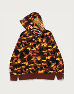 1ST CAMO SHARK FULL ZIP HOODIE MENS