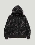 ONE POINT COLOR CAMO CROPPED FULL ZIP HOODIE MENS