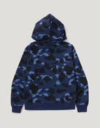 ONE POINT COLOR CAMO CROPPED FULL ZIP HOODIE MENS