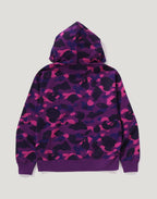 ONE POINT COLOR CAMO CROPPED FULL ZIP HOODIE MENS