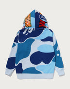 MEGA ABC CAMO DOUBLE SHARK RELAXED FIT FULL ZIP HOODIE MENS