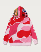 MEGA ABC CAMO DOUBLE SHARK RELAXED FIT FULL ZIP HOODIE MENS