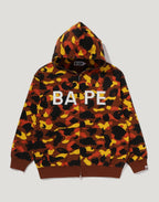 1ST CAMO BAPE LOGO RHINESTONE RELAXED FIT FULL ZIP HOODIE MENS