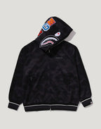 COLOR CAMO SHARK RELAXED FIT HOODIE TRACK JACKET MENS