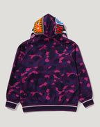 COLOR CAMO SHARK RELAXED FIT HOODIE TRACK JACKET MENS