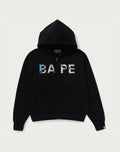 MULTI CAMO CRYSTAL LOGO WIDE ZIP HOODIE LADIES
