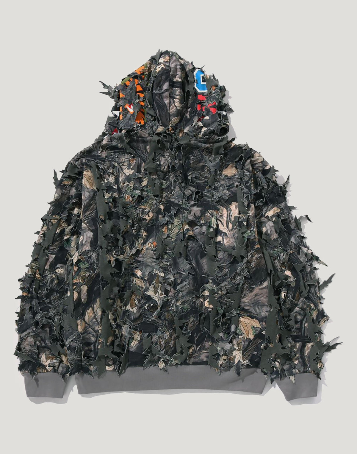TREE EDGE CAMO LASER CUT CROPPED SHARK FULL ZIP HOODIE LADIES