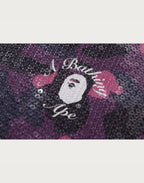 COLOR CAMO APE HEAD SEQUIN CROPPED FULL ZIP HOOOIE LADIES