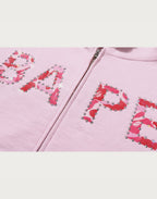 ABC CAMO CRYSTAL LOGO WIDE ZIP HOODIE LADIES