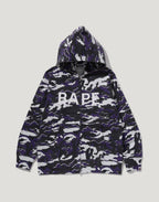 GLITCH WOODLAND CAMO FULL ZIP HOODIE MENS