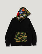 ABC CAMO SHARK FULL ZIP HOODIE MENS