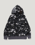 MULTI PIXEL CAMO SHARK REGULAR FIT FULL ZIP HOODIE MENS